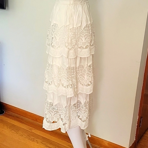FARM Rio | Dresses | Farm Rio Off White Richelieu Midi Dress | Poshmark